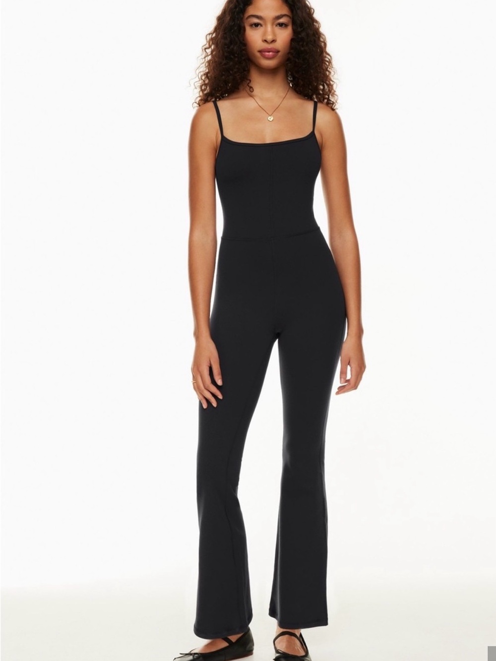Wilfred Black Slim Spaghetti-Strap Jumpsuit